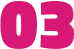 number 3 in pink colour