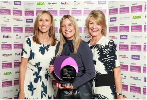 Maxine Benson MBE, co-founder of everywoman, Faye Calland, Senior Manager for  Same Day Operations at FedEx and the 2022 everywoman in Transport & Logistics Awards Woman of the Year  and Karen Gill MBE, co-founder of everywoman